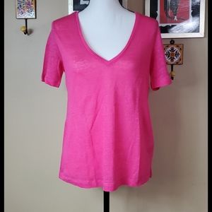 Banana Republic pink v neck shirt
